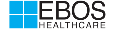 EBOS Healthcare logo, illustrating their reliance on WorkSafe Guardian to keep their lone workers safe.