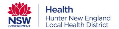 NSW Health Hunter New England Local Health District logo, representing their partnership with WorkSafe Guardian to keep their lone workers safe.