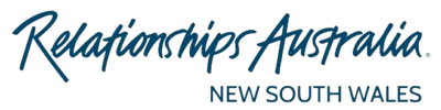 Relationships Australia New South Wales logo in stylised blue text, representing their support for lone worker safety as a WorkSafe Guardian client.