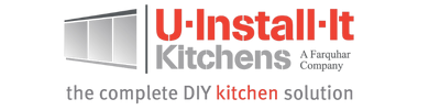 U-Install-It Kitchens logo with bold red and grey text and a cabinet icon, representing their commitment to lone worker safety through WorkSafe Guardian.